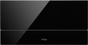 VIEGA VISIGN FOR MORE 101 8351.1 ovládacie tlačidlo pre dve splachovania, hliník/sklo parsol, chróm/čierna 597429 Obrázek - fotka