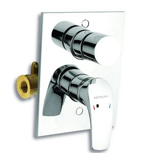 NOVASERVIS METALIA 57 vaňová podomietková batéria, s prepínačom, s telesom, chróm