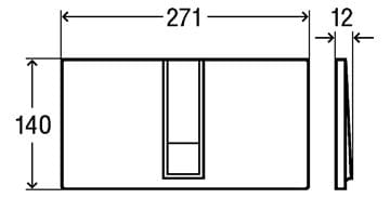VIEGA VISIGN FOR STYLE 14 8334.1 ovládacie tlačidlo pre dve splachovania, plast, ušľachtilá matná 654719 Technický nákres