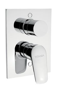 NOVASERVIS TITANIA PURE vaňová podomietková batéria, s prepínačom, s telesom, chróm