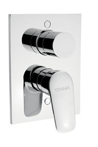 NOVASERVIS TITANIA PURE vaňová podomietková batéria, s prepínačom, s telesom, chróm