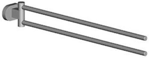 RAVAK CHROME CR 340.00 držiak uterákov 420 mm, dvojramenný, otočný, chróm