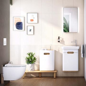VITRA SENTO umývadlo 50 cm, s otvorom pre batériu vpravo a prepadom, VitrAhygiene 5945B003-0029 Obrázek - fotka