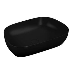 VITRA OUTLINE umývadlová misa 62,5 cm, bez prepadu, VitrAhygiene, VitrAclean, matná čierna