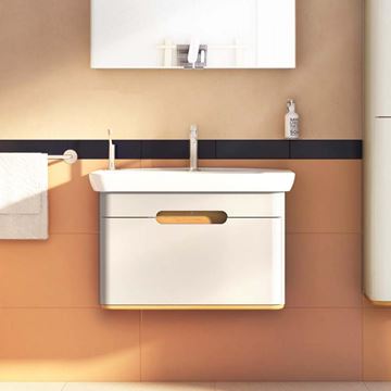 VITRA SENTO umývadlo 78 cm, s otvorom na batériu, s prepadom, VitrAhygiene 5947B003-0001 Obrázek - fotka