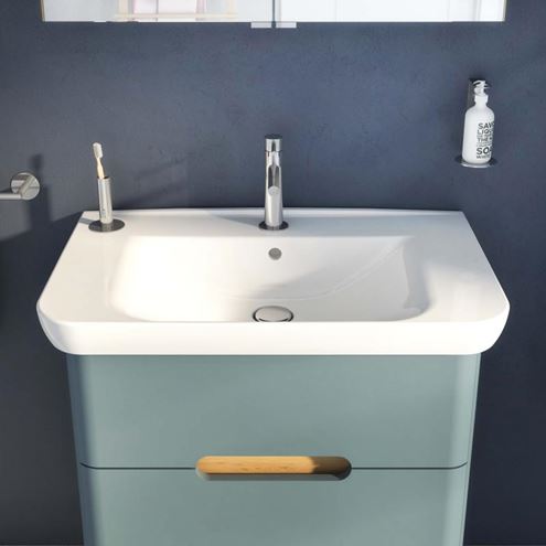 VITRA SENTO umývadlo 78 cm, s otvorom na batériu, s prepadom, VitrAhygiene 5947B003-0001 Obrázek - fotka