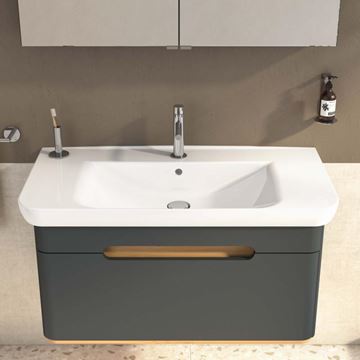 VITRA SENTO umývadlo 98 cm, s otvorom pre batériu a prepadom, VitrAhygiene 5948B003-0001 Obrázek - fotka