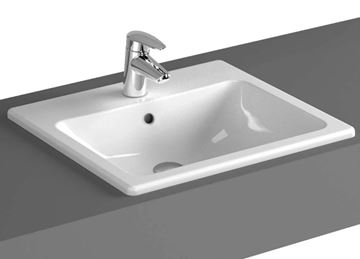 VITRA S20 umývadlo 55 cm, s otvorom pre batériu a prepadom, VitrAhygiene