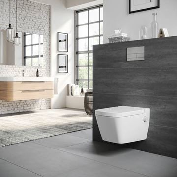 TECE SQUARE II ovládacie tlačidlo pre dve splachovania, s ochranou proti odtlačkom prstov, kov, kartáčovaný čierny chróm 9240846 Obrázek - fotka