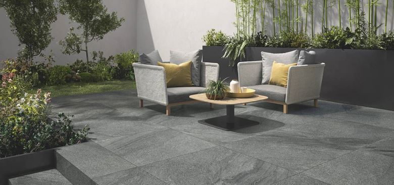 VILLEROY & BOCH MONT BLANC GARDEN dlažba 60x60x2 cm, mat, carbon 2869/GS90 Obrázek - fotka