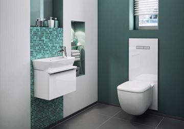 TECE LUX ovládacie tlačidlo pre dve splachovania, sklo, biela 9650000 Obrázek - fotka