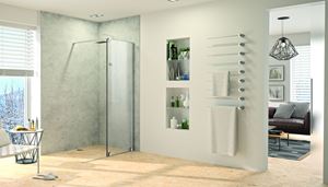 CONCEPT INTENSA sprchové dvere 160x200 cm, posuvné, ľavé, strieborná pololesklá/sklo číre