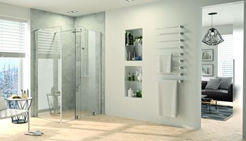 CONCEPT INTENSA sprchové dvere 120x200 cm, posuvné, ľavé, strieborná pololesklá/sklo číre XT2103.069.322.881 Obrázek - fotka