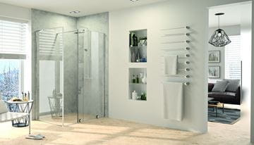 CONCEPT INTENSA sprchové dvere 180x200 cm, posuvné, ľavé, strieborná pololesklá/sklo číre XT2106.069.322.881 Obrázek - fotka