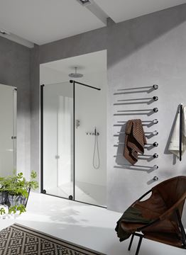CONCEPT INTENSA sprchové dvere 180x200 cm, posuvné, pravé, čierna / sklo číre XT2206.123.322.881 Obrázek - fotka