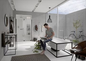 CONCEPT INTENSA sprchové dvere 110x200 cm, posuvné, pravé, čierna / sklo číre XT2202.123.322.881 Obrázek - fotka