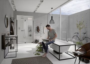 CONCEPT INTENSA sprchové dvere 180x200 cm, posuvné, pravé, čierna / sklo číre XT2206.123.322.881 Obrázek - fotka