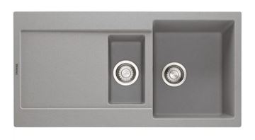FRANKE MARIS MRG 651 fragranitový drez 970x500 mm, otočný, vanička, odkvapkávač, šedý kameň