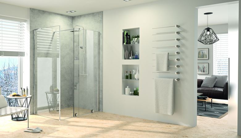 CONCEPT INTENSA bočná stena 80x200 cm, čierna/číre sklo XT6030.123.322 Obrázek - fotka