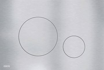 ALCA FLAT TURN ovládacie tlačidlo pre dve splachovania, Anti-fingerprint, eloxovaný hliník/ušľachtilá oceľ, matný alunox