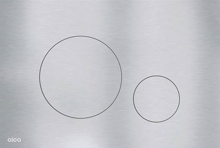 ALCA FLAT TURN ovládacie tlačidlo pre dve splachovania, Anti-fingerprint, eloxovaný hliník/ušľachtilá oceľ, matný alunox TURN Obrázek - Hlavní obrázek