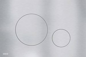 ALCA FLAT TURN ovládacie tlačidlo pre dve splachovania, Anti-fingerprint, eloxovaný hliník/ušľachtilá oceľ, matný alunox