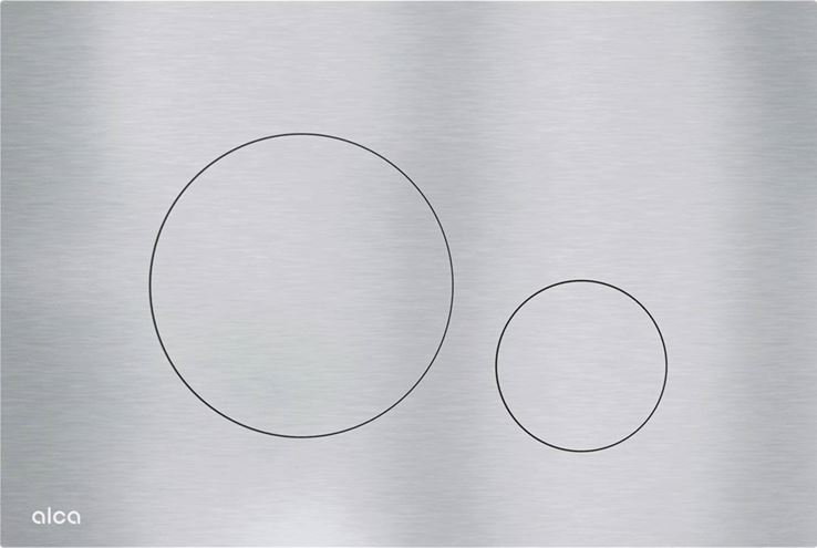 ALCA FLAT TURN-INOX ovládacie tlačidlo pre dve splachovania, Anti-fingerprint, ušľachtilá oceľ, polomatný nerez TURN-INOX Obrázek - Hlavní obrázek
