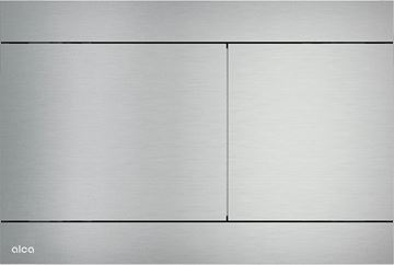 ALCA FLAT FUN-INOX ovládacie tlačidlo pre dve splachovania, Anti-fingerprint, ušľachtilá oceľ, polomatný nerez