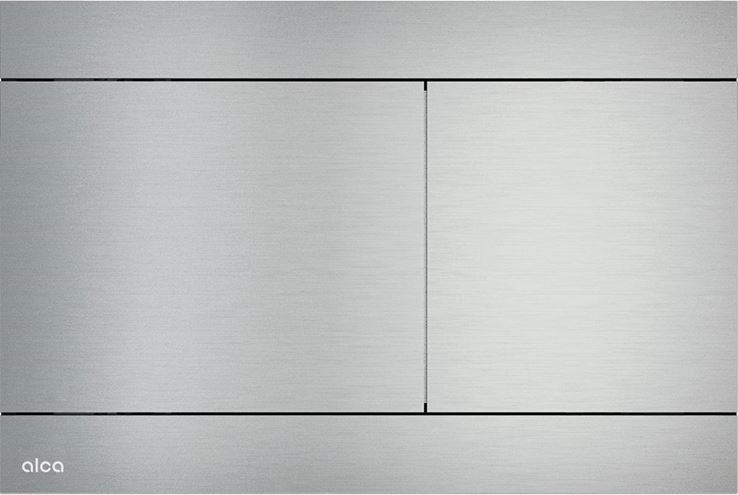 ALCA FLAT FUN-INOX ovládacie tlačidlo pre dve splachovania, Anti-fingerprint, ušľachtilá oceľ, polomatný nerez FUN-INOX Obrázek - Hlavní obrázek