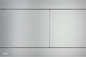 ALCA FLAT FUN-INOX ovládacie tlačidlo pre dve splachovania, Anti-fingerprint, ušľachtilá oceľ, polomatný nerez
