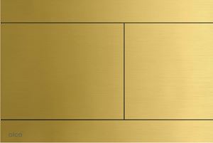ALCA FLAT FUN-BRASS ovládacie tlačidlo pre dve splachovania, Anti-fingerprint, oceľ, mosadz