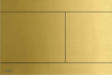 ALCA FLAT FUN-BRASS ovládacie tlačidlo pre dve splachovania, Anti-fingerprint, oceľ, mosadz