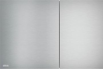 ALCA FLAT AIR-INOX ovládacie tlačidlo pre dve splachovania, Anti-fingerprint, ušľachtilá oceľ, polomatný nerez