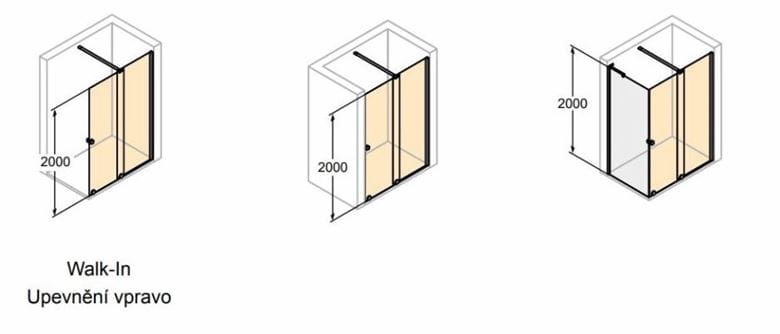 CONCEPT INTENSA sprchové dvere 140x200 cm, posuvné, pravé, strieborná pololesklá/sklo číre XT2204.069.322.881 Obrázek - fotka