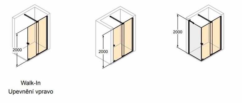 CONCEPT INTENSA sprchové dvere 110x200 cm, posuvné, pravé, strieborná pololesklá/sklo číre XT2206.069.322.881 Obrázek - fotka