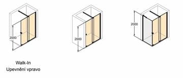 CONCEPT INTENSA sprchové dvere 120x200 cm, posuvné, pravé, čierna /sklo číre XT2203.123.322.881 Obrázek - fotka