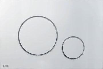 ALCA THIN M672 ovládacie tlačidlo pre dve splachovania, plast, matný chróm