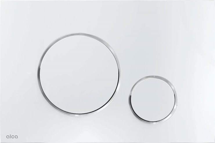 ALCA THIN M671 ovládacie tlačidlo pre dve splachovania, plast, lesklý chróm M671 Obrázek - Hlavní obrázek