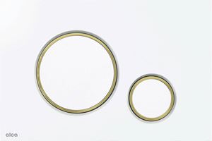 ALCA THIN M775 ovládacie tlačidlo pre dve splachovania, plast, lesklá biela/lesklá zlatá