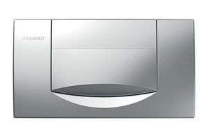 GEBERIT 200F ovládacie tlačidlo splachovania, Štart/Stop, matný chróm