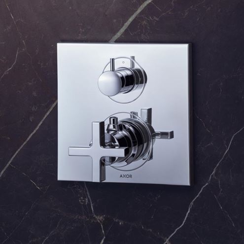 AXOR CITTERIO podomietková termostatická batéria, pre 2 spotrebiče, chróm 39725000 Obrázek - fotka