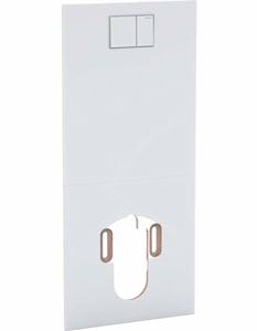 GEBERIT AQACLEAN krycia doska, dizajnová, pre kompletné WC AquaClean, laminát, alpská biela