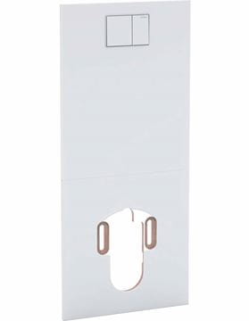 GEBERIT AQACLEAN krycia doska, dizajnová, pre kompletné WC AquaClean, laminát, alpská biela