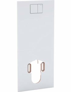 GEBERIT AQACLEAN krycia doska, dizajnová, pre kompletné WC AquaClean, laminát, alpská biela