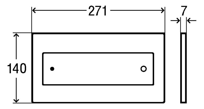 VIEGA VISIGN FOR STYLE 12 8332.1 ovládacie tlačidlo pre dve splachovania, plast, ušľachtilá matná 597276 Technický nákres