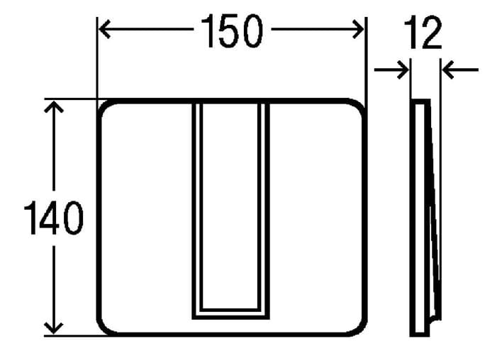 VIEGA VISIGN FOR STYLE 14 8334.2 ovládacie tlačidlo splachovania pre pisoár, plast, alpská biela 654566 Technický nákres