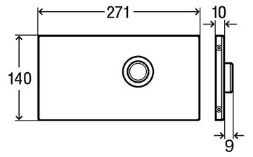 VIEGA VISIGN FOR PUBLIC 1 8326.1 ovládacie tlačidlo splachovania, oceľ, brúsený/leštený nerez 671839 Technický nákres