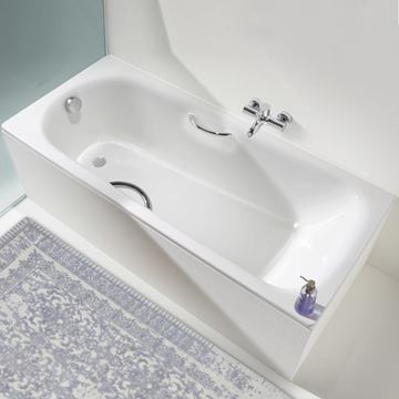 KALDEWEI SANIFORM PLUS STAR 335 vaňa 170x70 cm, bez nožičiek, s otvormi pre madlá, smaltovaná oceľ, Perl-Effekt 133500013001 Obrázek - fotka