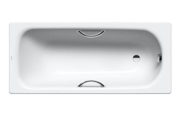 KALDEWEI SANIFORM PLUS STAR 336 vaňa 170x75 cm, bez nožičiek, s otvormi pre madlá, smaltovaná oceľ, antislip, Perl-Effekt