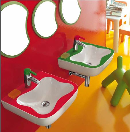 LAUFEN FLORAKIDS umývadlo 45 cm, s otvorom pre batériu a prepadom H8150310001041 Obrázek - fotka